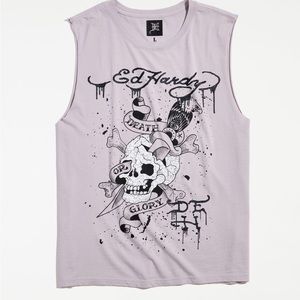 Ed hardy death or glory tank top